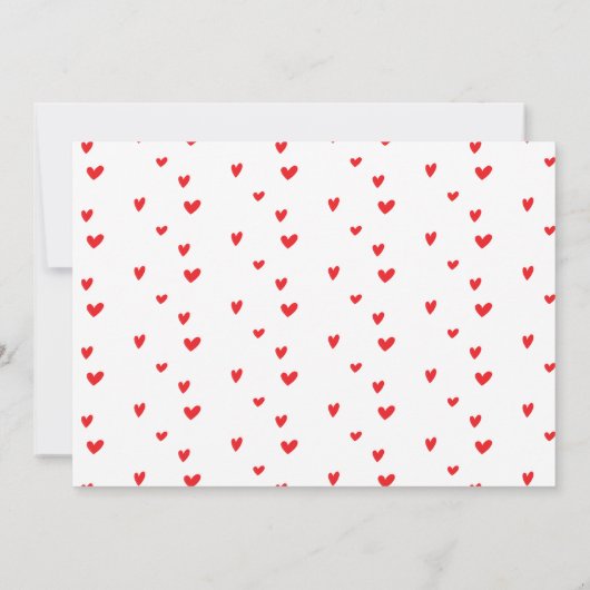 Arc en ciel et coeurs invitation de fête d'anniver (Dos)