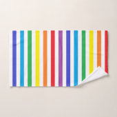 Arc-en-ciel et rayures blanches (Serviette à main)