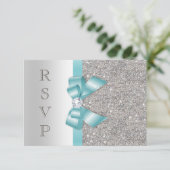 Arc-en-ciel Faux Arc Bow Argent Diamants RSVP (Debout devant)