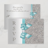 Arc-en-ciel Faux Arc Bow Argent Diamants RSVP (Devant / Derrière)