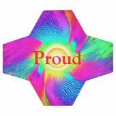 Arc-en-ciel "Fière" balle de football gay (Plat)