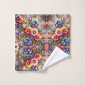 Arc-en-ciel Floral Boho (Gant de toilette)