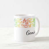 Arc-en-ciel Gemini Star Sign Mug personnalisée (Devant droit)