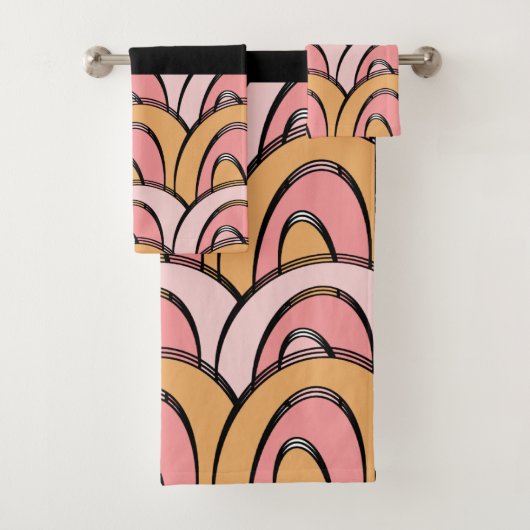Arc-en-ciel Groovy Motif Orange Rose (En situation)