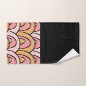Arc-en-ciel Groovy Motif Orange Rose (Serviette à main)