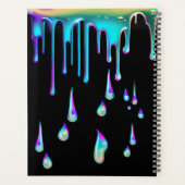 Arc-en-ciel holographique goutte métal noir (Dos)