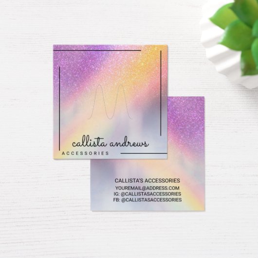 Arc-en-ciel Holographique Parties scintillant Ombr (Bureau)