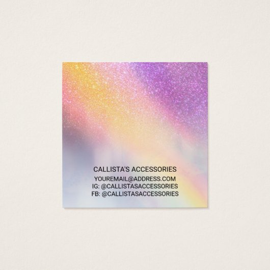 Arc-en-ciel Holographique Parties scintillant Ombr (Dos)
