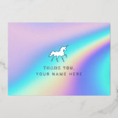 Arc-en-ciel holographique | Unicorn Merci Cartes (Recto)