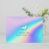 Arc-en-ciel holographique | Unicorn Merci Cartes (Debout devant)