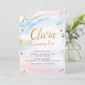 Arc-en-ciel Invitation Pastel Colorful Magie (Debout devant)