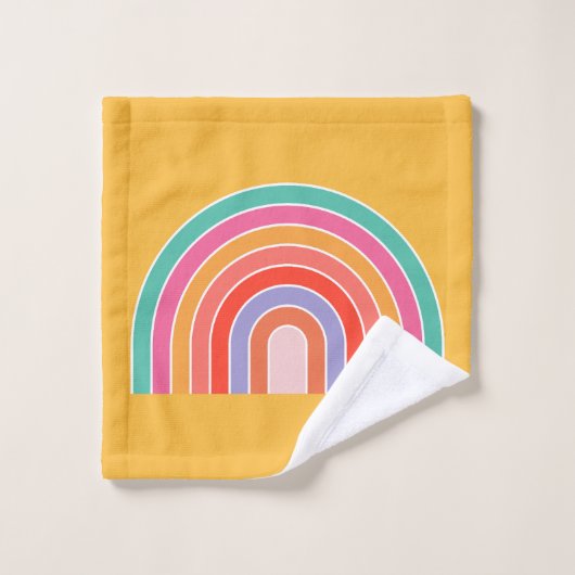 Arc-en-ciel jaune moutarde (Gant de toilette)