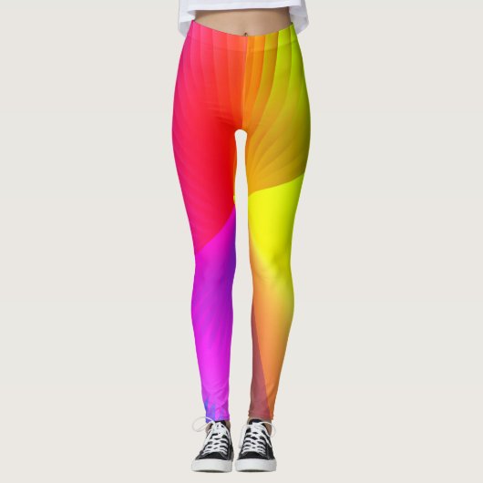 Arc-en-ciel Leggings d'art Abstrait (Devant)