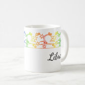 Arc-en-ciel Libra Star Sign Mug personnalisée (Devant droit)