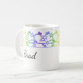 Arc-en-ciel Libra Star Sign Mug personnalisée (Devant gauche)