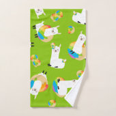 Arc-en-ciel Llama Donuts Enfants Serviettes de bai (Serviette à main)