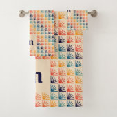 Arc-en-ciel Mid-Century Moderne Monogramme Motif (En situation)