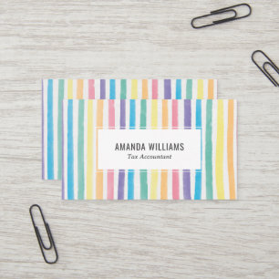 Arc-en-ciel minimaliste Carte de visite artisanal
