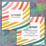 Arc-en-ciel minimaliste rayures faites main<br><div class="desc">Montrez votre style avec ce dessin dessiné à la main devant le carte de visite. Parfait pour les gens d'affaires,  les comptables,  les designers,  les blogueurs,  les fashionistas et d'autres types créatifs. Ajoutez votre propre texte pour le faire briller ! Consultez mon magasin pour en savoir plus !</div>