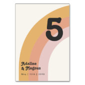 Arc-en-ciel moderne rétro 70's | Numéro de table (Par défaut)