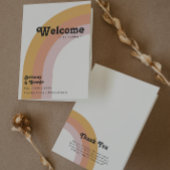 Arc-en-ciel moderne rétro 70's | Programme de mari