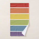 Arc-en-ciel muet rétro rayé motif (Serviette à main)