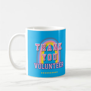 Arc-en-ciel Mug Merci Bénévole d'Affaires Bleu