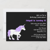 Arc-en-ciel, nuages et licorne Invitation d'annive (Dos)