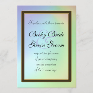 Arc-en-ciel opalescent de faire-part de mariage