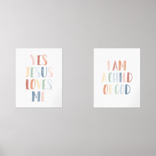 Arc en ciel Oui Jésus m'aime Enfant de Dieu (Recto)