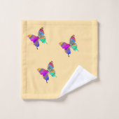 Arc-en-ciel Papillons Vanille Ensemble de serviett (Gant de toilette)
