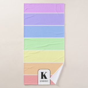 Arc-en-ciel pastel personnalisé rayures modernes c