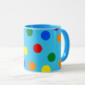 Arc-en-ciel Polka Dot Mug (Devant droit)