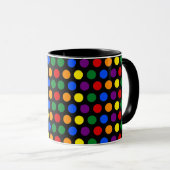 Arc-en-ciel Polka Dot Mug (Devant droit)