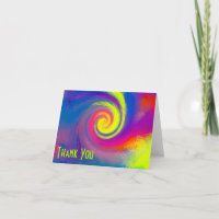 Arc-en-ciel Psychédélique en Spirale Merci