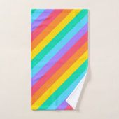 Arc-en-ciel rayé (Serviette à main)