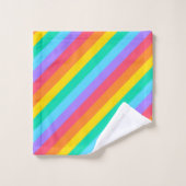 Arc-en-ciel rayé (Gant de toilette)
