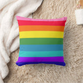 Arc-en-ciel rayures Coussin américain MoJo (Couverture)