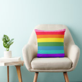 Arc-en-ciel rayures Coussin américain MoJo (Chaise)