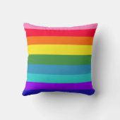 Arc-en-ciel rayures Coussin américain MoJo (Verso)