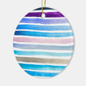 Arc-en-ciel rayures mignonette aquarelle ornement  (Gauche)