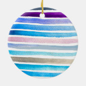 Arc-en-ciel rayures mignonette aquarelle ornement  (Dos)