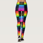 Arc-en-ciel Rectangles Leggings Colorful Stretch P (Dos)