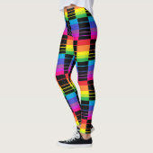 Arc-en-ciel Rectangles Leggings Colorful Stretch P (Gauche)