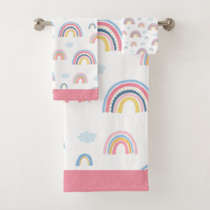 Arc-en-ciel rose Bleu Jaune Boho Fun Girl Salle de