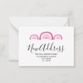Arc-en-ciel rose Faire-part moderne (Devant)