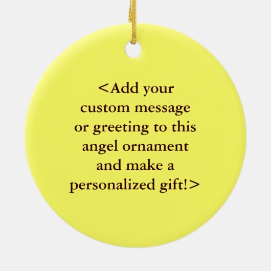 Arc-en-ciel Ruban Angel Ornement d'art personnalis (Dos)