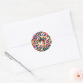 Arc en ciel Saupoudrer les stickers ronds Donut (Enveloppe)