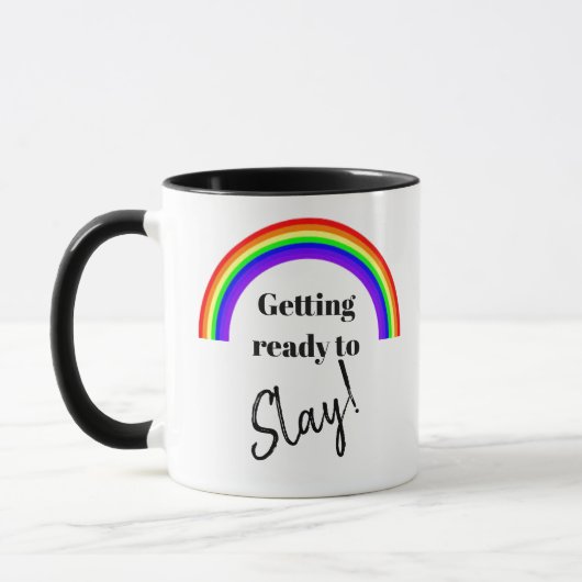Arc-en-ciel "Slay all Day" Coffee Mug (Gauche)