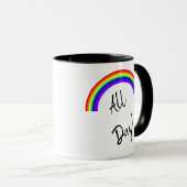 Arc-en-ciel "Slay all Day" Coffee Mug (Devant droit)